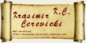 Krasimir Čerevicki vizit kartica